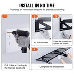 Étagères de rangement de garage VEVOR, lot de 2, étagères de garage murales robustes de 122 x 61 cm, capacité de charge de 227 kg (au total), porte-charges de garage