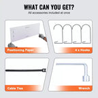 Étagères de rangement de garage VEVOR, lot de 2, étagères de garage murales robustes de 122 x 61 cm, capacité de charge de 227 kg (au total), porte-charges de garage