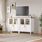 Acekool Buffet de Ferme 29 : Armoire à Portes Vitrées avec Étagères Réglables, Meuble de Rangement Étroit pour Cuisine, Salle à Manger et Petits Espaces (Finition Poire)