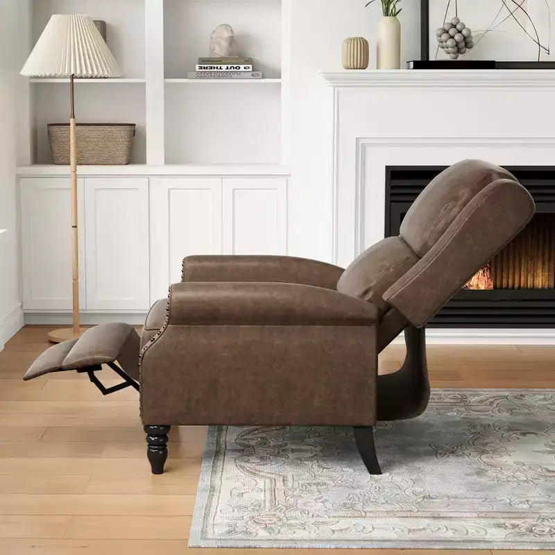 Fauteuil inclinable en similicuir pour salon, chambre à coucher, camping-car