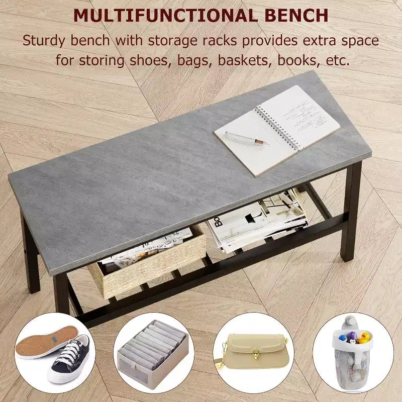 Ensemble table à manger pour 4 avec chaises et banc, table de cuisine moderne, design métal et bois, pour petits appartements