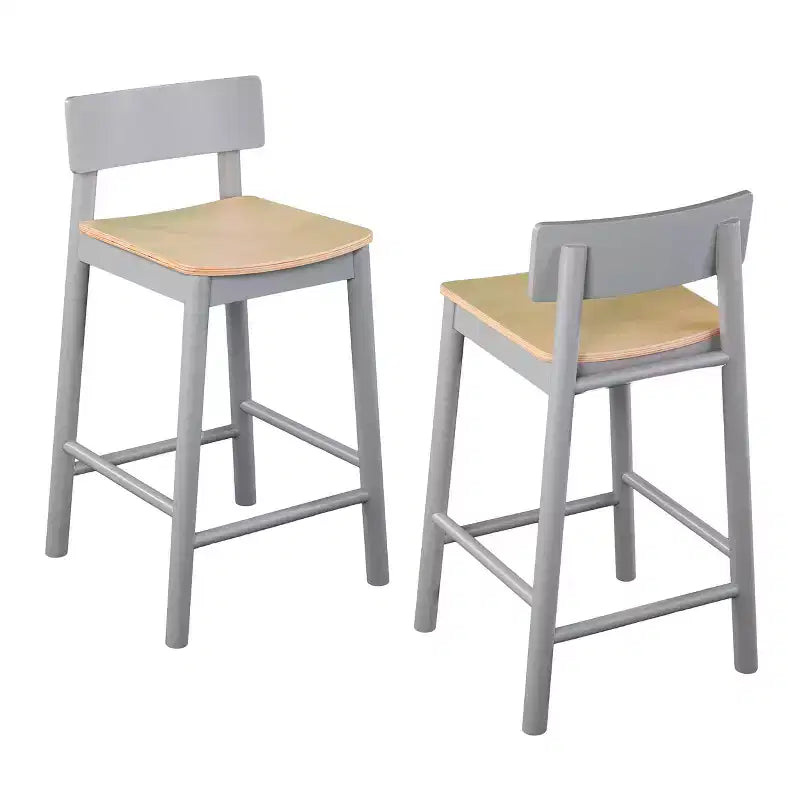 Claxby 33.5 Two-Tone Counter Stools - (Set Of 2) - Grey - SEI