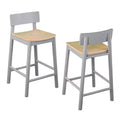 Claxby 33.5 Two-Tone Counter Stools - (Set Of 2) - Grey - SEI