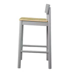 Tabourets de comptoir bicolores Claxby 33,5 - (Lot de 2) - Gris - SEI
