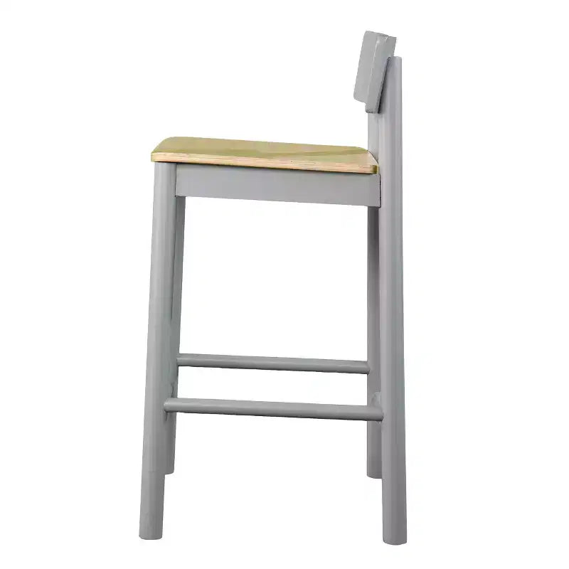 Tabourets de comptoir bicolores Claxby 33,5 - (Lot de 2) - Gris - SEI