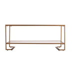 Horten Glass-Top Cocktail Table - Gold - SEI