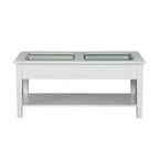 Table basse plateau verre Panorama - Blanc - SEI