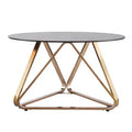 Stondon Round Cocktail Table - Champagne - SEI