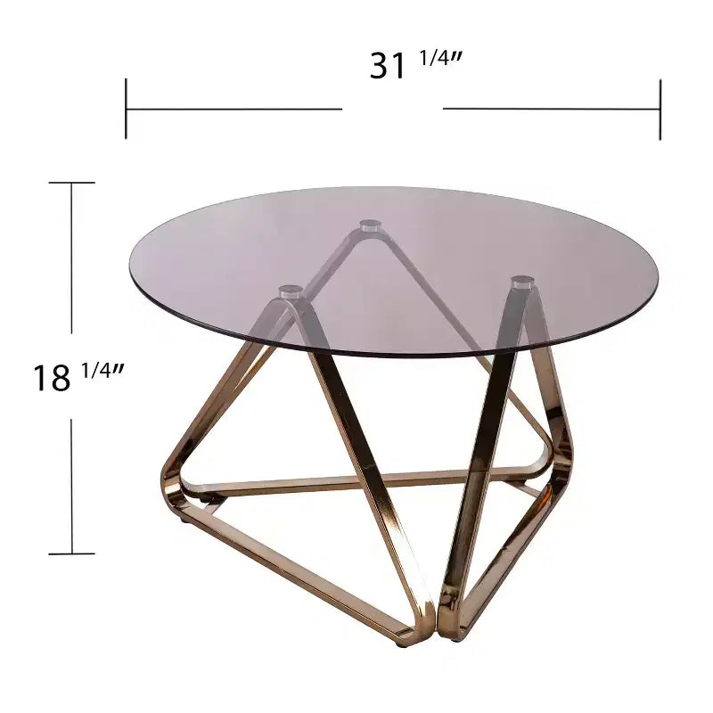 Table basse ronde Stondon – Champagne – SEI