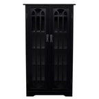 Window Pane Media Cabinet - Black - SEI