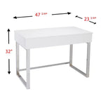 Bureau assis-debout à hauteur réglable Inman - Blanc - SEI