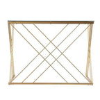 Bureau moderne Dezby en verre trempé – Doré – SEI