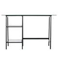 Avery Metal/Glass Sawhorse/A-Frame Writing Desk - Black - SEI