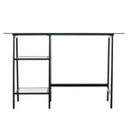 Avery Metal/Glass Sawhorse/A-Frame Writing Desk - Black - SEI