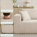 Canapés modulables d'angle, Canapé modulaire avec assise profonde, Canapé convertible en chenille rembourré avec compression d'éponge, Aucun assemblage requis