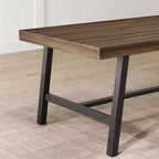 Table de salle à manger rectangulaire de 70,87 po pour 6 à 8 personnes, cadre en métal robuste, table de cuisine et de salle à manger moderne industrielle