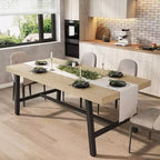70.87 Rectangle Dining Room Table for 6-8 People, Strong Metal frame Modern Industrial Kitchen and Dining Room Table