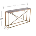 Console étroite Arendal en faux marbre - Dorée - SEI