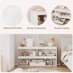 Étagère à Livres et Rangement de Jouets 5 Cubes pour Enfants avec Tiroir - Maisonnette de Rangement en Bois pour Salle de Jeux et Chambre de Bébé - Naturel