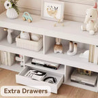 Étagère à Livres et Rangement de Jouets 5 Cubes pour Enfants avec Tiroir - Maisonnette de Rangement en Bois pour Salle de Jeux et Chambre de Bébé - Naturel
