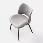 Chaises de salle à manger grises Luck Live Farmhouse, lot de 2, cadre en métal, sièges modernes pour cuisine et salle à manger