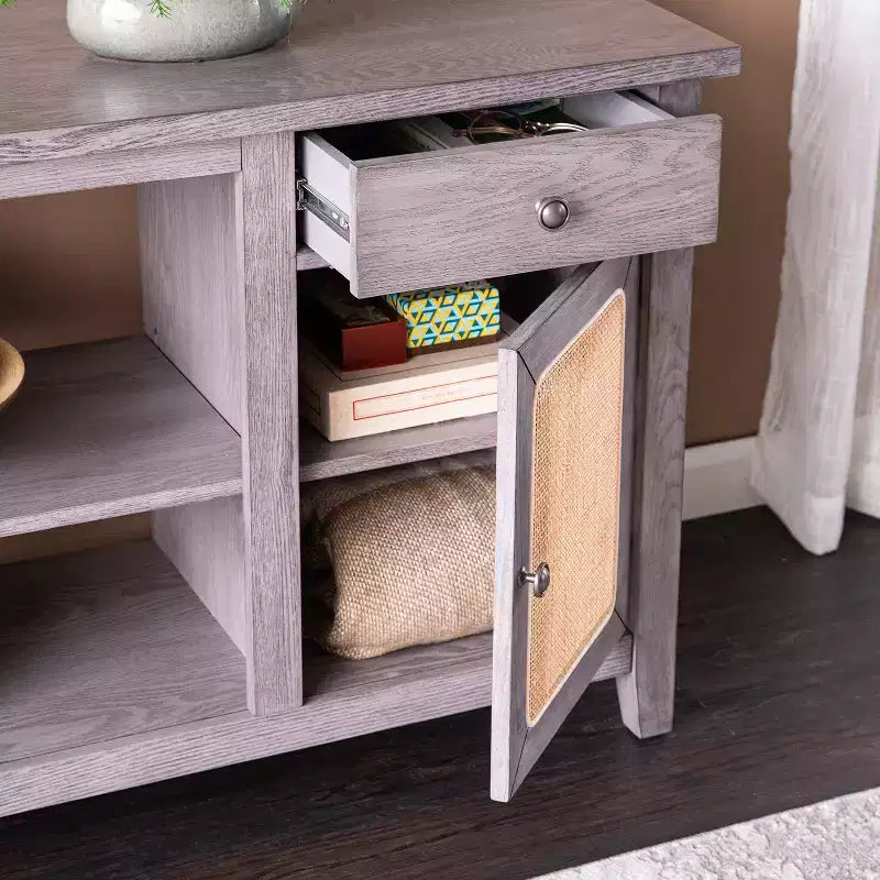 Console média Edderton avec rangement – Gris – SEI