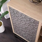 Console multimédia Hollesborne avec rangement – Blanc cassé – SEI