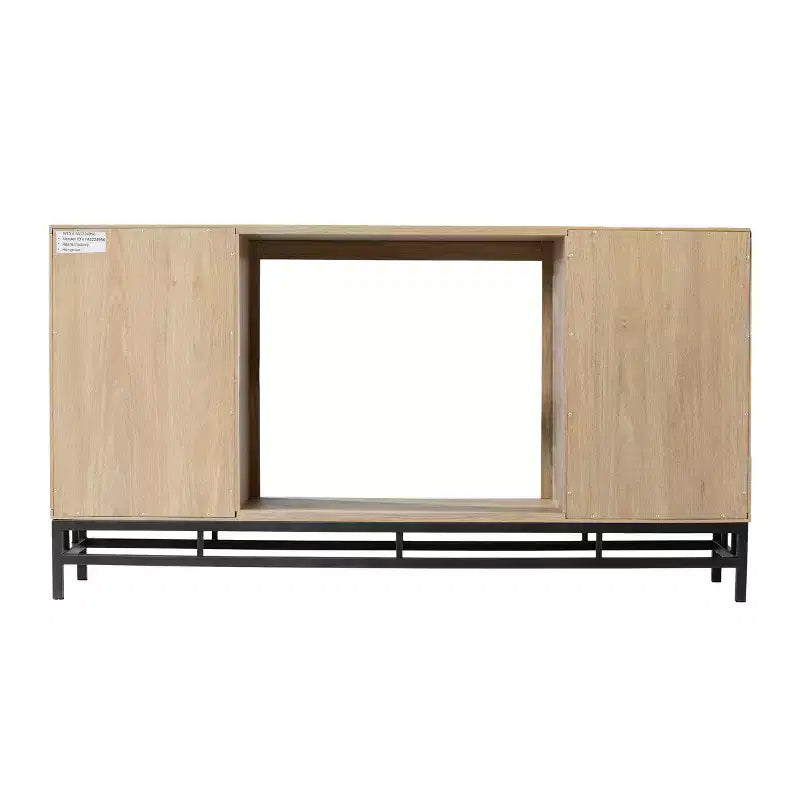 Console multimédia Hollesborne avec rangement – Blanc cassé – SEI