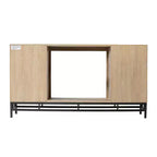 Console multimédia Hollesborne avec rangement – Blanc cassé – SEI