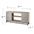 Console multimédia Hollesborne avec rangement – Blanc cassé – SEI
