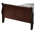 HomeStock Lit Queen Size avec cadre de lit en bois brun de 112 cm de hauteur avec tête de lit
