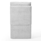 Chaises de salle à manger sans accoudoirs WestinTrends Soho Modern en chenille rembourrée avec roulettes (lot de 6), gris clair