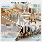 Lot de 2 chaises de salle à manger, chaises de cuisine modernes rembourrées avec dossier ergonomique, chaises de salle à manger avec pieds en chêne capacité 136 kg