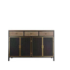Buffet de cuisine Okak avec 6 portes, armoire de rangement multifonctionnelle avec 1 étagère ouverte et 1 tiroir