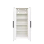 Buffet de cuisine Okak avec 6 portes, armoire de rangement multifonctionnelle avec 1 étagère ouverte et 1 tiroir