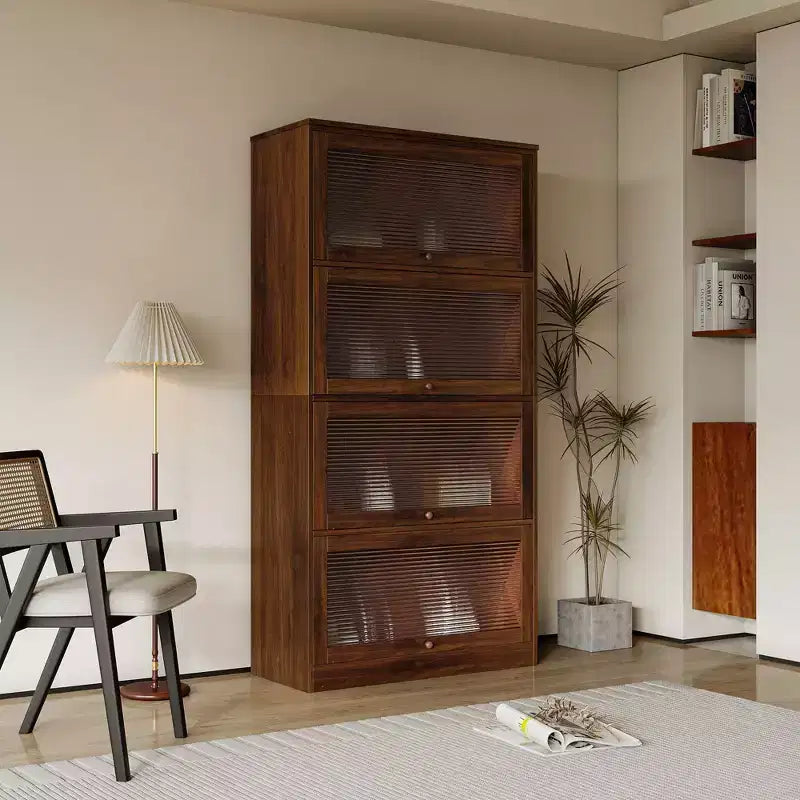 Buffet de cuisine Okak avec 6 portes, armoire de rangement multifonctionnelle avec 1 étagère ouverte et 1 tiroir