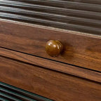 Buffet de cuisine Okak avec 6 portes, armoire de rangement multifonctionnelle avec 1 étagère ouverte et 1 tiroir