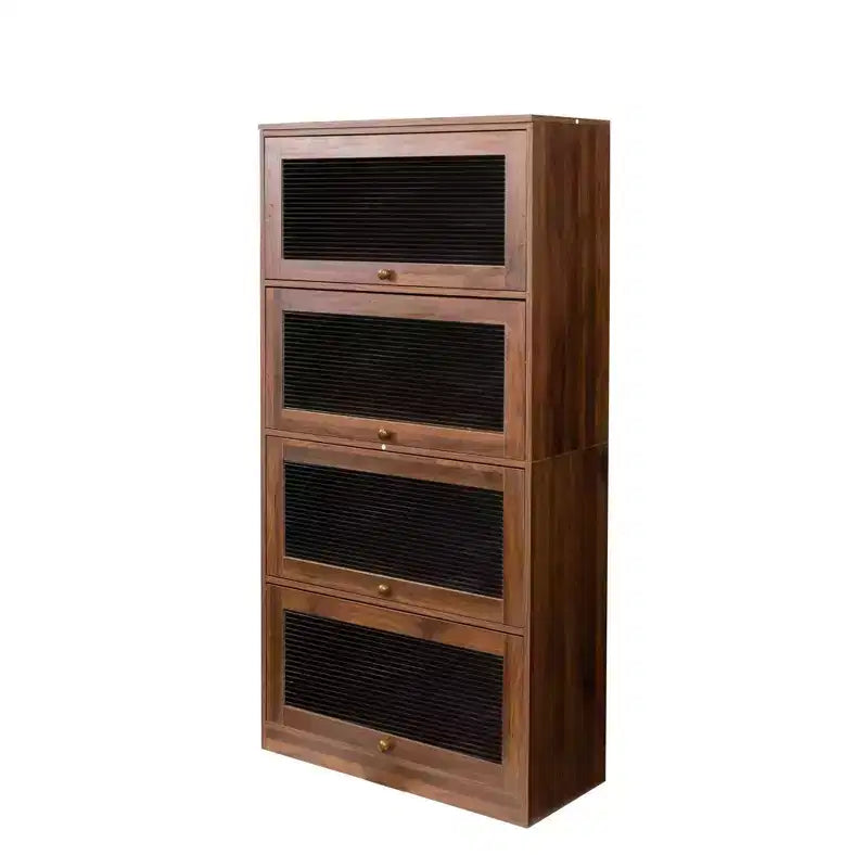 Buffet de cuisine Okak avec 6 portes, armoire de rangement multifonctionnelle avec 1 étagère ouverte et 1 tiroir