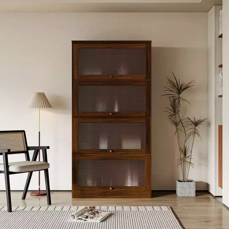 Buffet de cuisine Okak avec 6 portes, armoire de rangement multifonctionnelle avec 1 étagère ouverte et 1 tiroir