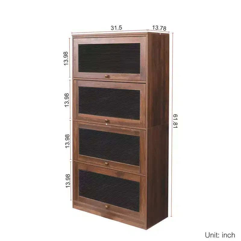 Buffet de cuisine Okak avec 6 portes, armoire de rangement multifonctionnelle avec 1 étagère ouverte et 1 tiroir