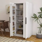 Buffet de cuisine Okak avec 6 portes, armoire de rangement multifonctionnelle avec 1 étagère ouverte et 1 tiroir