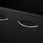 Buffet de cuisine Okak avec 6 portes, armoire de rangement multifonctionnelle avec 1 étagère ouverte et 1 tiroir