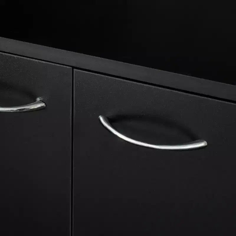 Buffet de cuisine Okak avec 6 portes, armoire de rangement multifonctionnelle avec 1 étagère ouverte et 1 tiroir