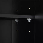 Buffet de cuisine Okak avec 6 portes, armoire de rangement multifonctionnelle avec 1 étagère ouverte et 1 tiroir