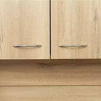 Buffet de cuisine Okak avec 6 portes, armoire de rangement multifonctionnelle avec 1 étagère ouverte et 1 tiroir