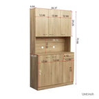 Buffet de cuisine Okak avec 6 portes, armoire de rangement multifonctionnelle avec 1 étagère ouverte et 1 tiroir
