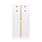 Buffet de cuisine Okak avec 6 portes, armoire de rangement multifonctionnelle avec 1 étagère ouverte et 1 tiroir