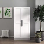 Buffet de cuisine Okak avec 6 portes, armoire de rangement multifonctionnelle avec 1 étagère ouverte et 1 tiroir