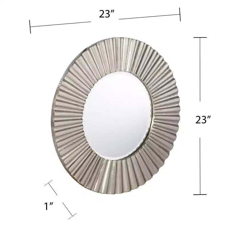 Miroir décoratif rond Hessmer - Argent - SEI