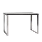 HomeRoots 47 Bureau d'écriture luge en bois gris et argenté et acier inoxydable
